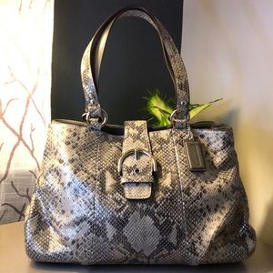 Coach Soho Embossed Python Leather Shoulder Bag
